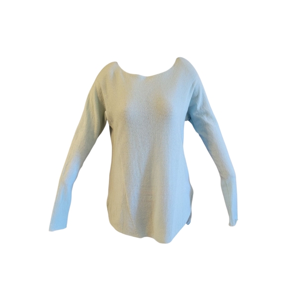 Vince Soft Blue Knit Top 100% Cashmere - Picture 2 of 6